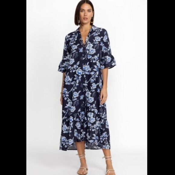 NWT Johnny Was Magnolia High Low Ruffle Sleeve Dress Size Small - Picture 1 of 17
